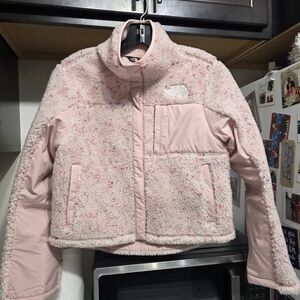 The North Face Pink Sherpa Jacket Youth Large
